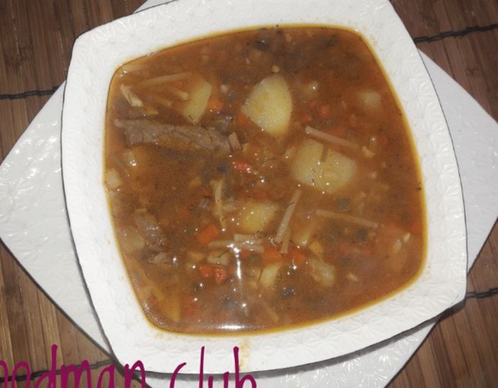 Lagman soup: video recipe