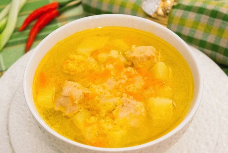 Turkey and millet soup