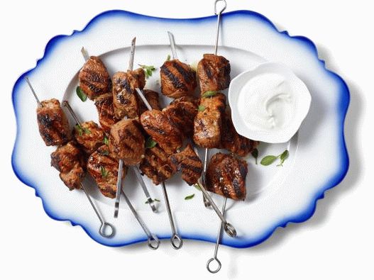 Photo of Suvlaki from the leg of a lamb