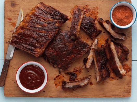 Photo Memphis smoked pork and beef ribs