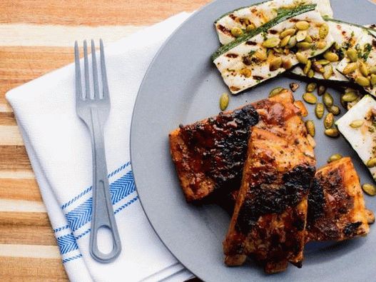 Photo grilled pork ribs