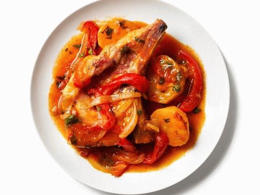 Photo Latin American Pork with Potatoes and Bell Peppers