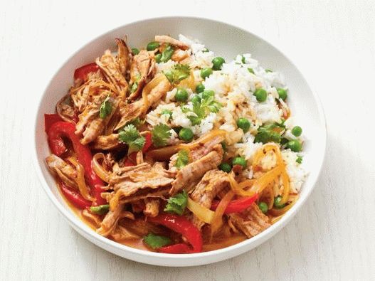 Photo Pork in a multicooker in a Cuban style