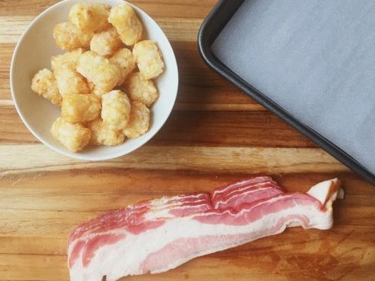 Potato balls and bacon