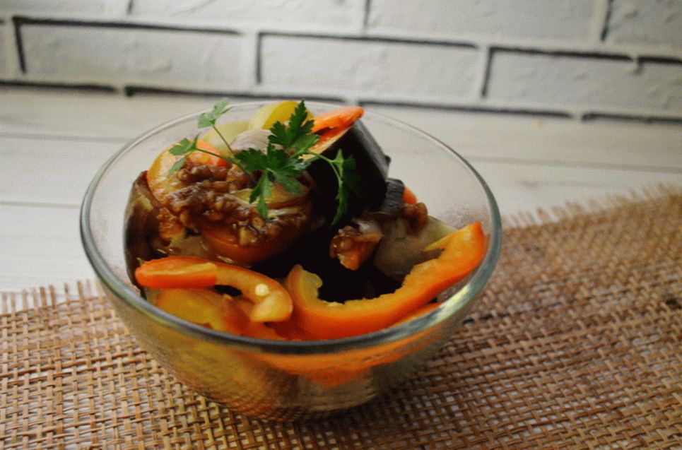 Warm vegetable salad