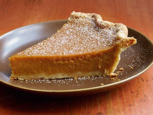 Photo pumpkin pie on kefir