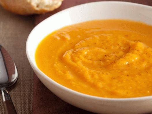Photo Pumpkin soup puree with ginger