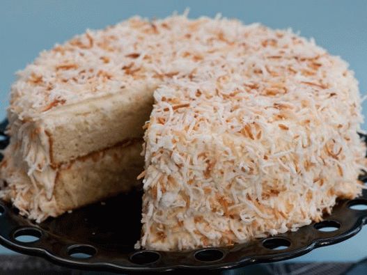 Photo Cake with coconut cream and curd cheese