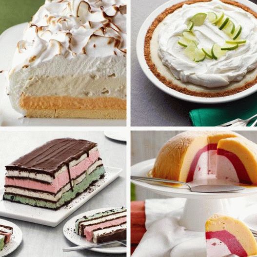Photo Cakes and pies with ice cream