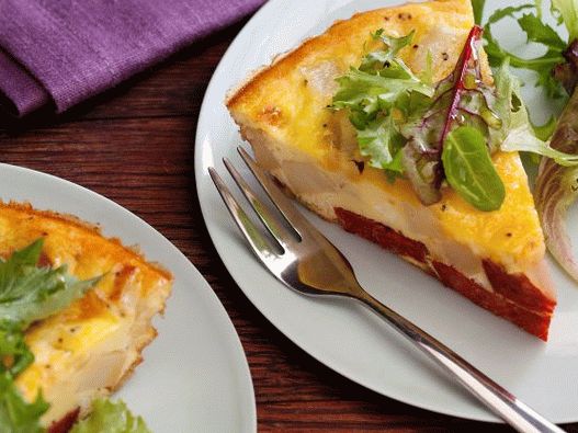 Photo of Tortilla with potatoes and chorizo