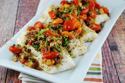 Photo of Cod with baked tomato salsa