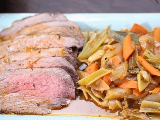 Photo Braised roast beef in Italian