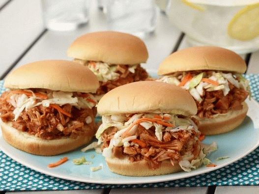 Dish Photography - Torn Jackfruit Sandwiches with Barbecue Sauce