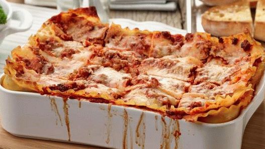 Photo of the dish - Lasagna with three cheeses
