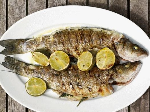 Photo of the dish - Seabass with basil, lime and grilled ginger