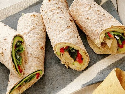 Photo of Wraps with fried zucchini and spinach