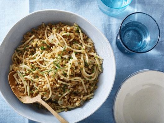 Photo of Barley porridge with small pasta