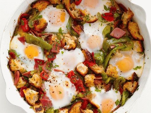 Photo Fried eggs in the oven