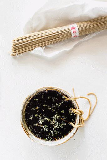 Photo of Japanese Tsuyu sauce for soba noodles