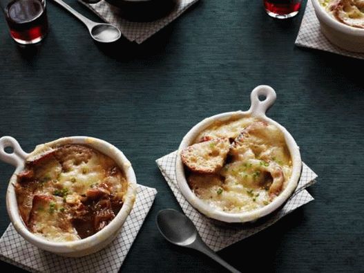 Photo of the dish - French onion soup with stewed ribs
