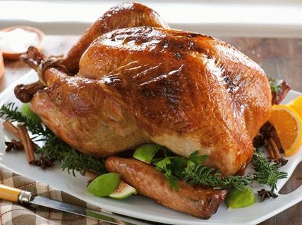 Photo Baked turkey with spices