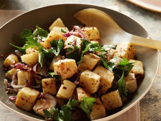 Photo Baked celery root crop