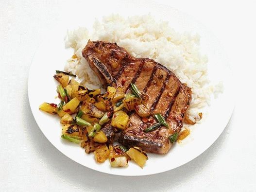 Pork loin with pineapple salsa