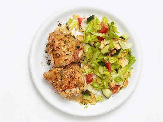Chicken thighs with sesame seeds and lemon