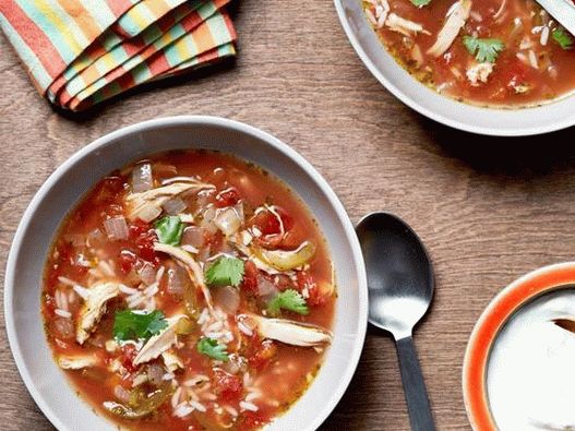 Mexican Rice and Chicken Soup