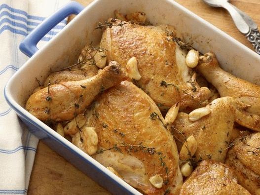 Chicken and 40 cloves of garlic