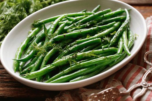 Photo Green beans in glaze from soy sauce