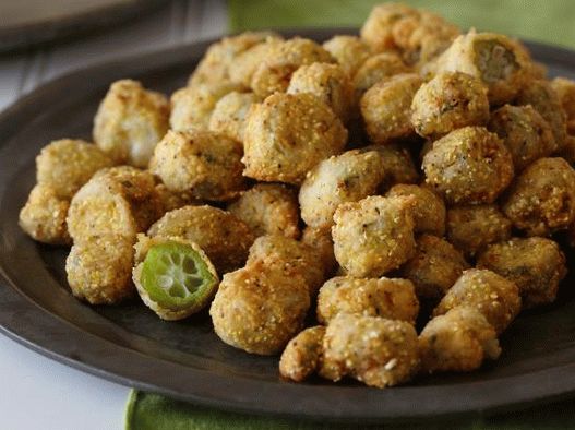 Photo Fried okra (okra)