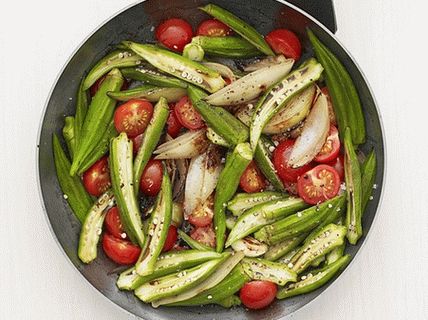 Photo of Fried Okra with Tomatoes