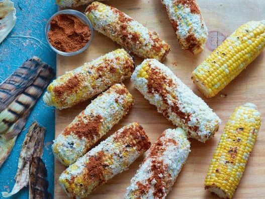 Photo of fried corn on the cob with lime butter