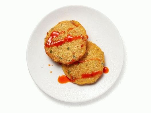 Photo deep-fried nutmeg pumpkin with spicy honey