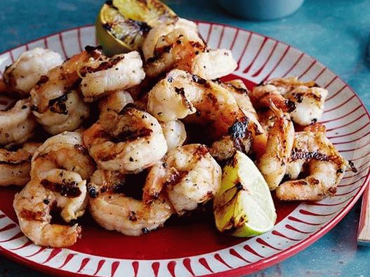 Photo of Grilled Shrimp with Soy Sauce, Fresh Ginger and Garlic