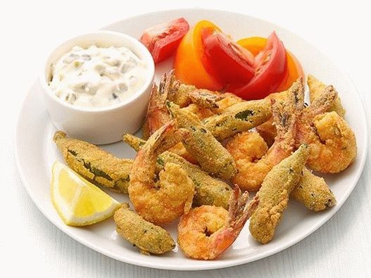 Photo Fried Shrimp and Okra
