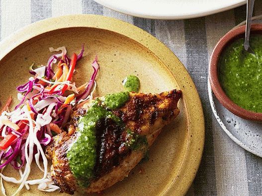 Photo of Fried Chicken Breasts with Mint Sauce