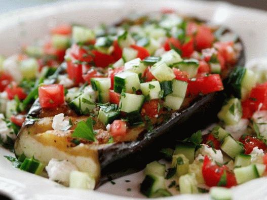 Photo of Fried Eggplant Steaks with Salad