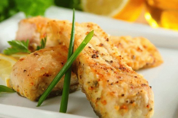 Fried carp with mustard