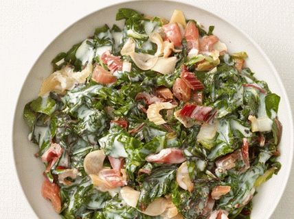 Photo Fried Chard with Cream