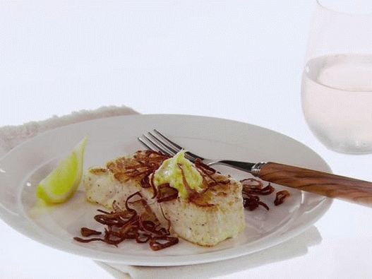 Photo of Fried Halibut and shallots with lemon oil