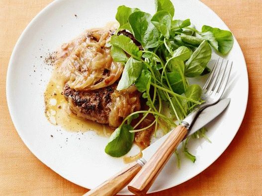 Dish Photography - Salisbury Steak with French Onion Gravy