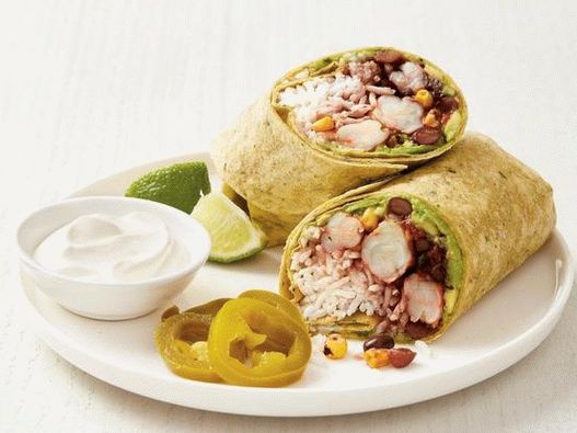 Photo of the dish - Shrimp and avocado burrito