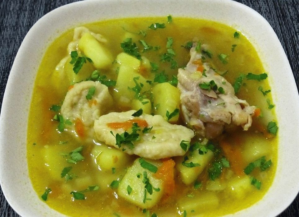 Рецепт супа с клецками и курицей пошаговый рецепт с фото